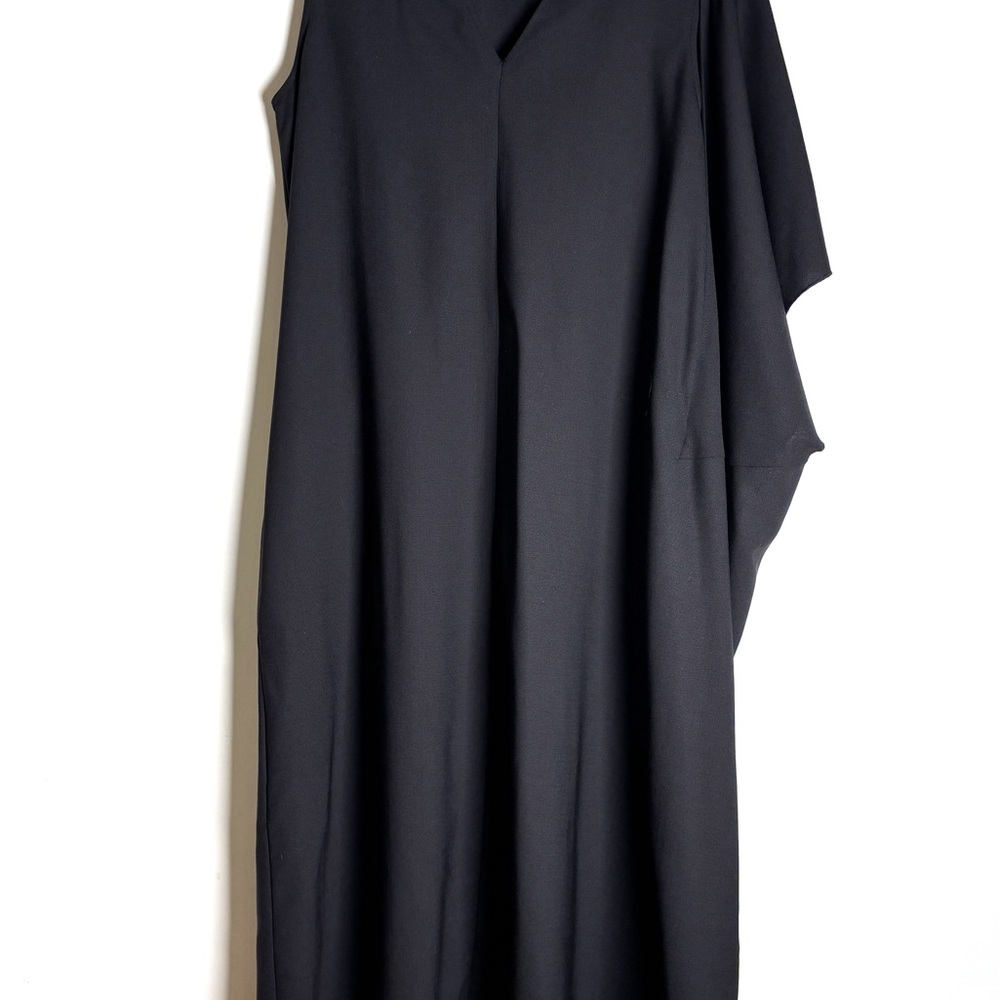 COS Black Asymmetric Minimalist Dress | Modern Scandi Style